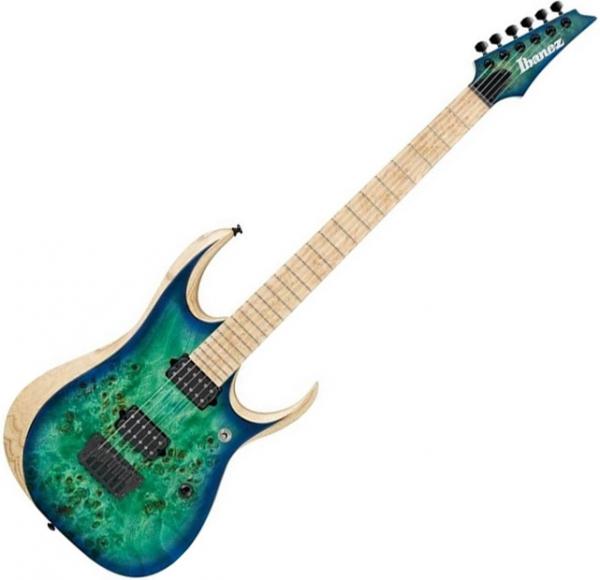 Guitare électrique baryton Ibanez RGDIX6MPB SSB Iron Label - Surreal blue burst