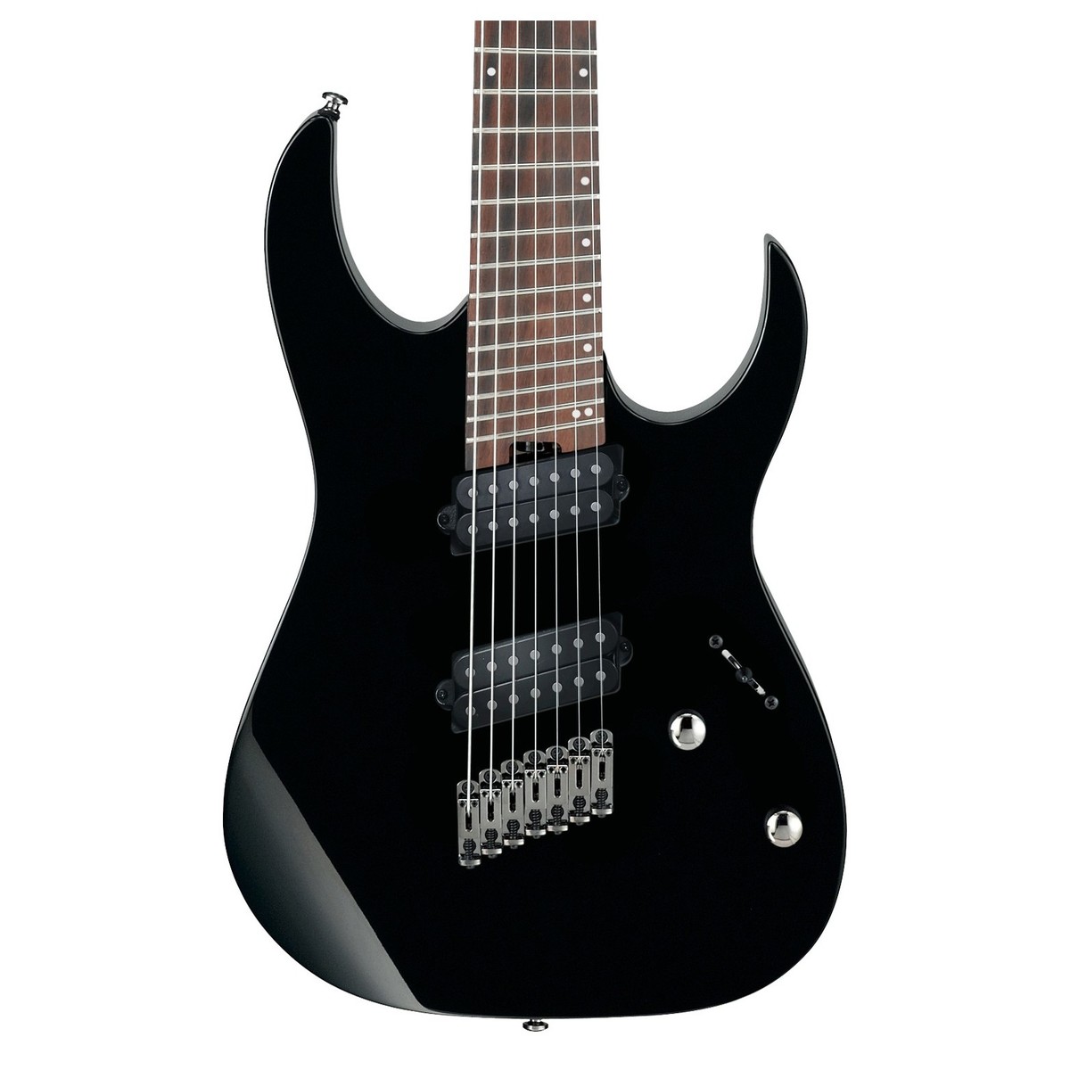 Ibanez Rgms7 Bk 7-cordes Multi-diapason Hh Ht Jat - Black - Guitare Électrique Multi-scale - Variation 1