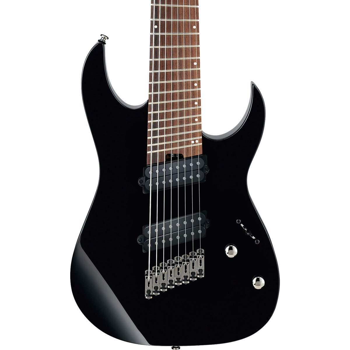 Ibanez Rgms8 Bk 8c Multiscale 2h Ht Jat - Black - Guitare Électrique Baryton - Variation 1