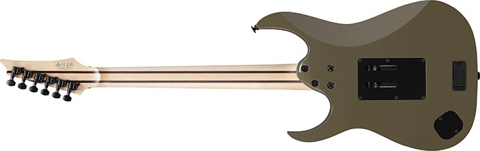 Ibanez Rgr5130 Km Prestige Jap 2h Fishman Fluence Modern Fr Eb - Khaki Metallic - Guitare Électrique Forme Str - Variation 1