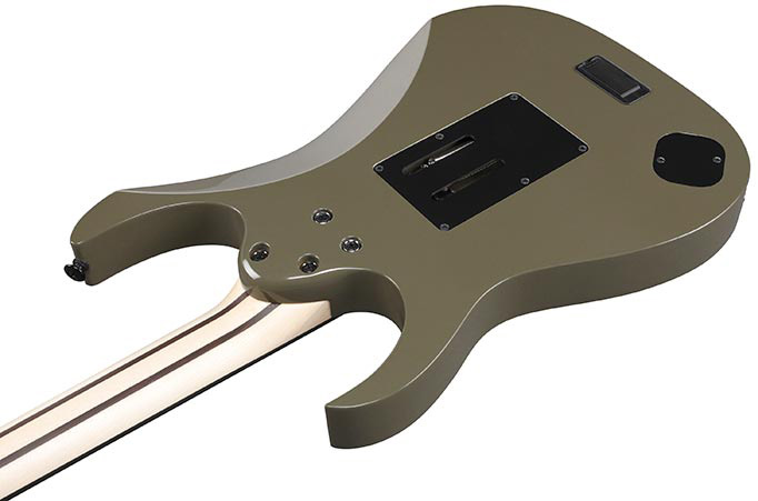 Ibanez Rgr5130 Km Prestige Jap 2h Fishman Fluence Modern Fr Eb - Khaki Metallic - Guitare Électrique Forme Str - Variation 3
