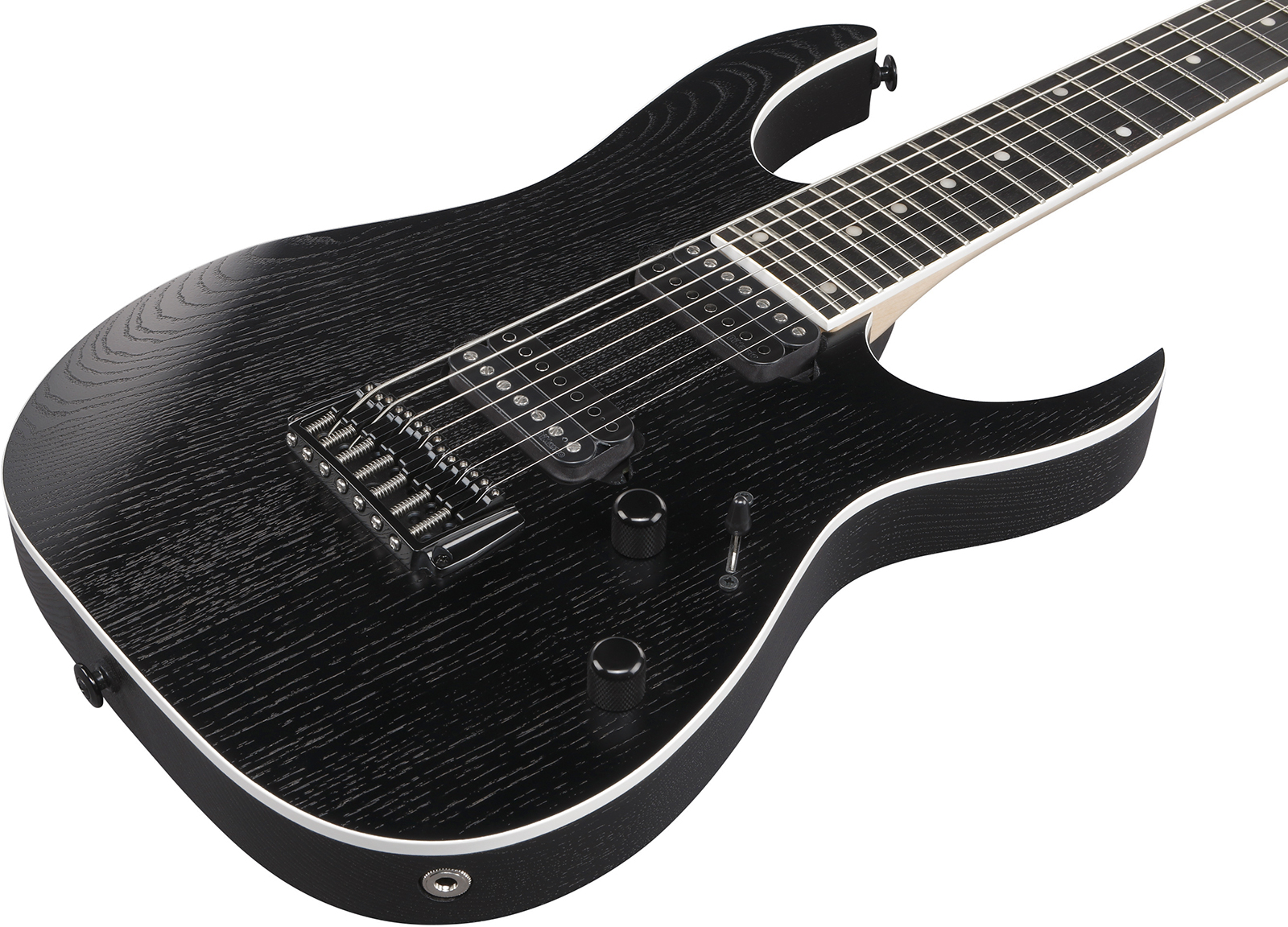 Ibanez Rgr762ahbf Wk Prestige Jap 7c 2h Dimarzio Ht Rw - Weathered Black - Guitare Électrique Forme Str - Variation 2
