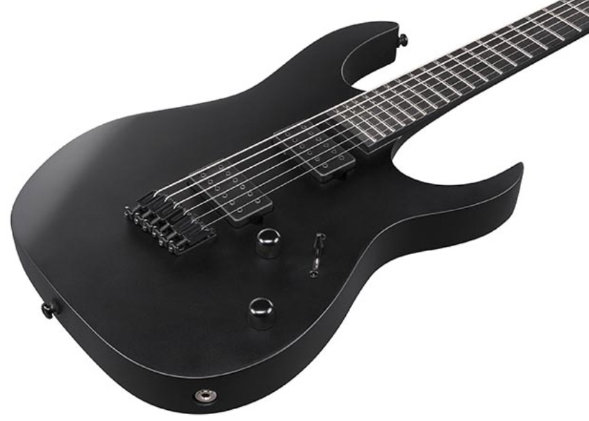 Ibanez Rgrtbb21 Bkf Baritone Iron Label 2h Dimarzio Ht Eb - Black Flat - Guitare Électrique Baryton - Variation 2