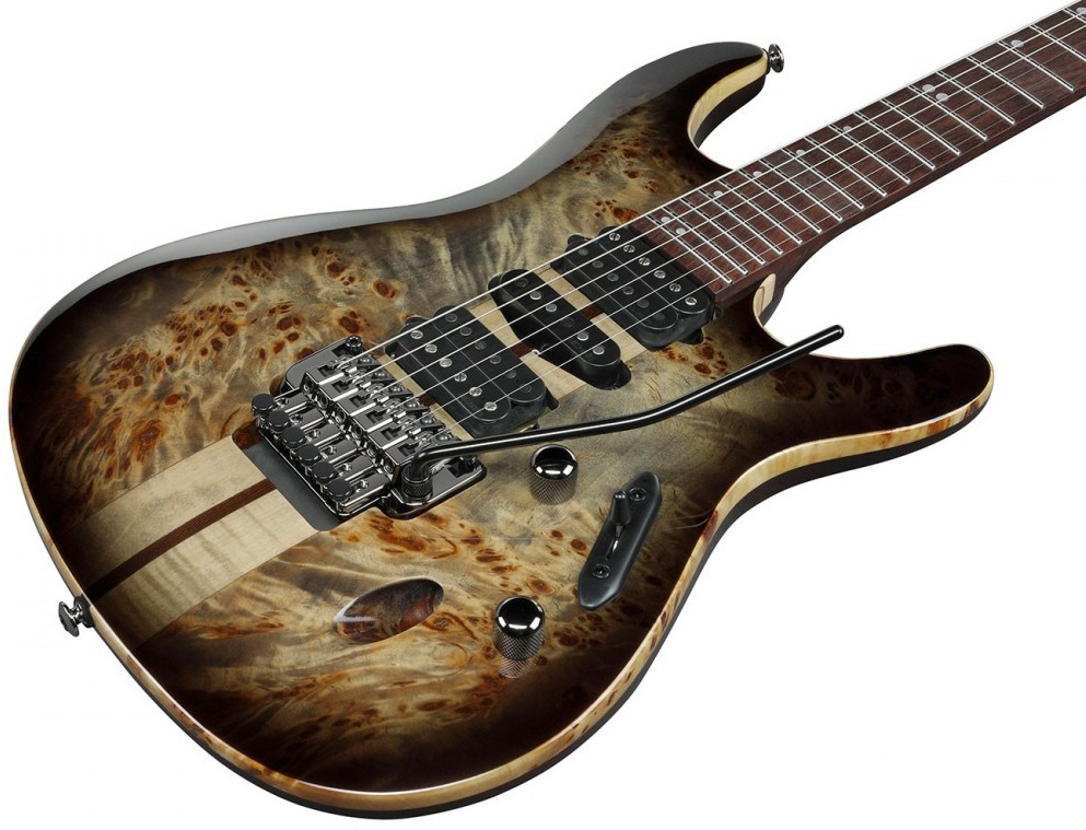 Ibanez S1070pbz Ckb Sabre Premium Hsh Dimarzio Fr Rw - Charcoal Black Burst - Guitare Électrique Forme Str - Variation 2