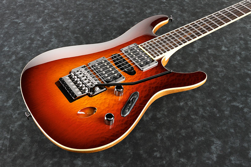 Ibanez S6570sk Stb Prestige Japon Hsh Rweb - Sunset Burst - Guitare Électrique Forme Str - Variation 1