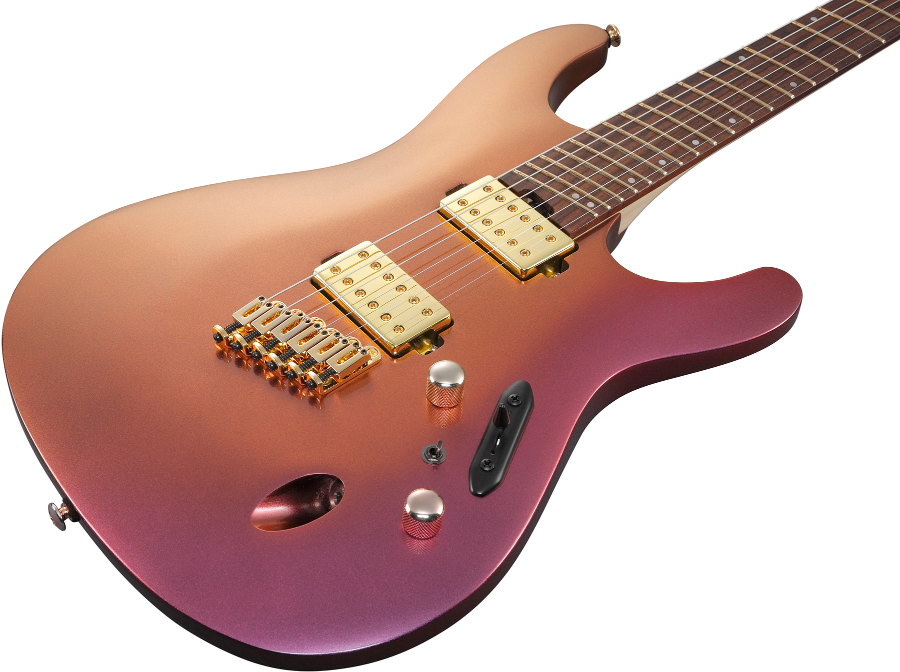 Ibanez Sml721 Rgc Axe Design Lab Multiscale 2h Ht Rw - Rose Gold Chameleon - Guitare Électrique Multi-scale - Variation 2