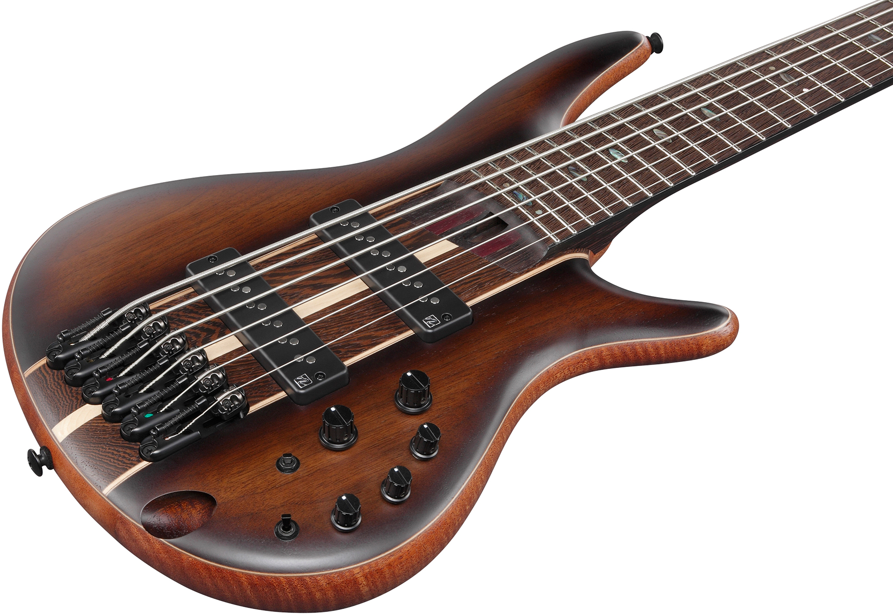 Ibanez Sr1356b Duf Premium 6c Active Pp - Dual Mocha Burst Flat - Basse Électrique Solid Body - Variation 2