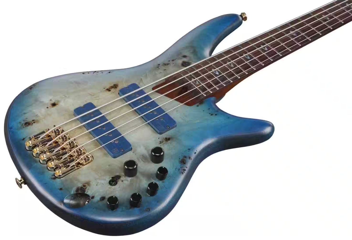 Ibanez Sr6605 Gfb Prestige Jap 5c Active Rw - Ghost Fleet Blue Burst - Basse Électrique Solid Body - Variation 2