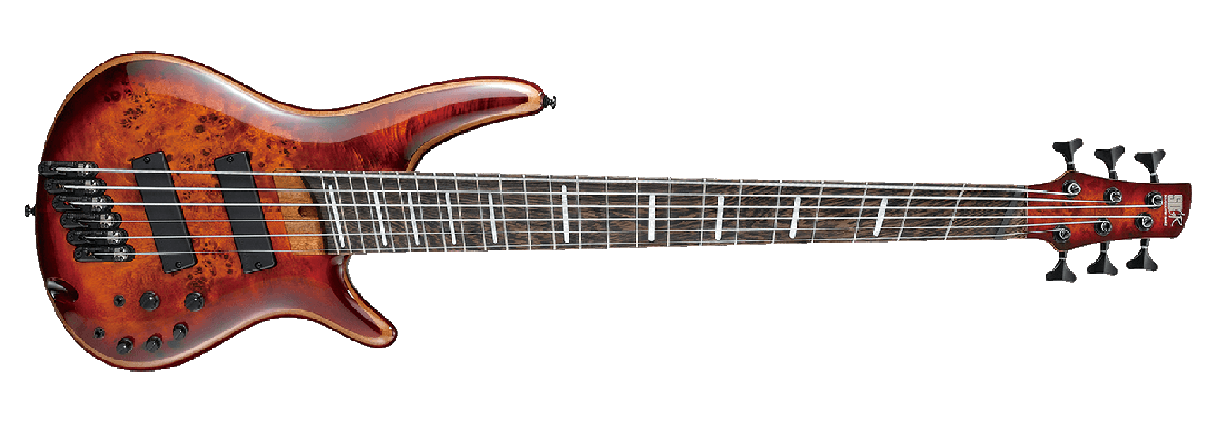 Ibanez Srms806 Btt Bass Workshop 6-cordes Multiscale Active - Brown Topaz Burst - Basse Électrique Solid Body - Variation 1