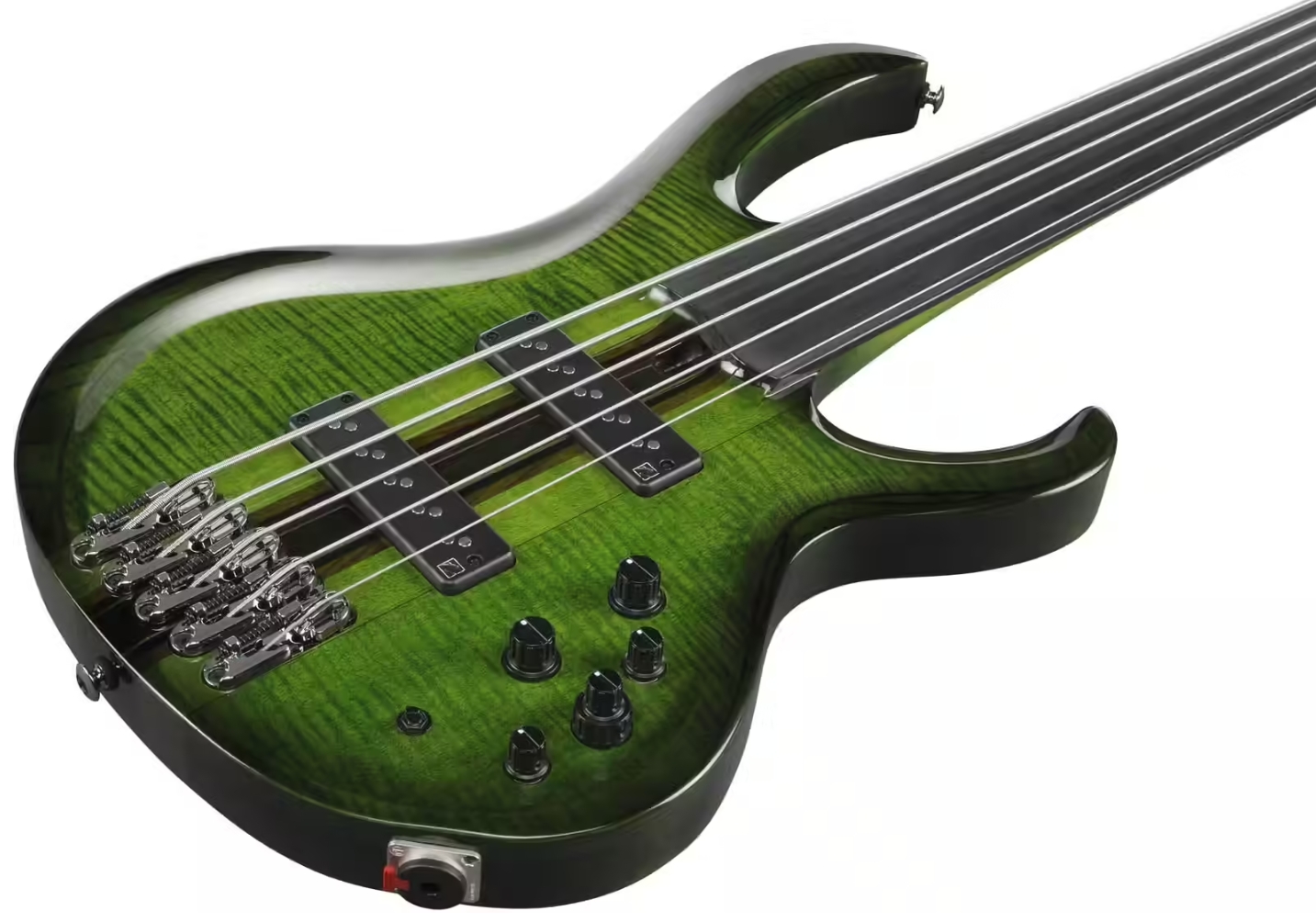 Ibanez Steve Di Giorgio Sdgb1 Dmt Signature Fretless 5c Active Ebo - Dark Moss Burst - Basse Électrique Solid Body - Variation 2