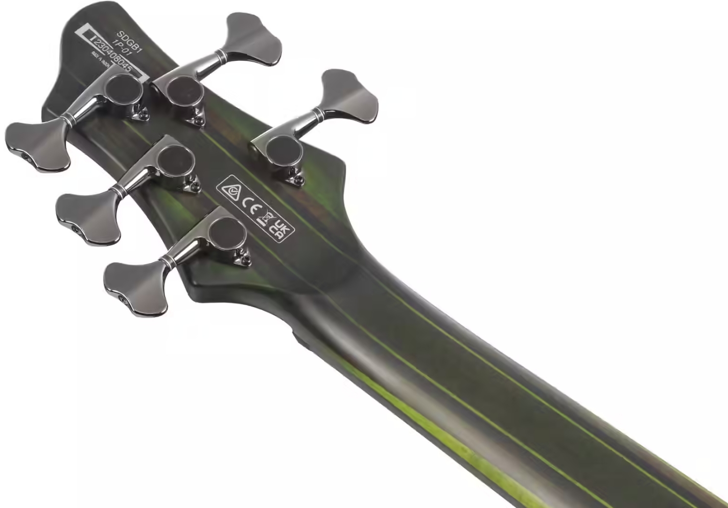 Ibanez Steve Di Giorgio Sdgb1 Dmt Signature Fretless 5c Active Ebo - Dark Moss Burst - Basse Électrique Solid Body - Variation 4