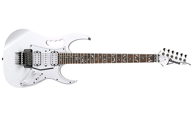 Ibanez Steve Vai Jemjr Wh Signature Hsh Fr Jat - White - Guitare Électrique Forme Str - Variation 1