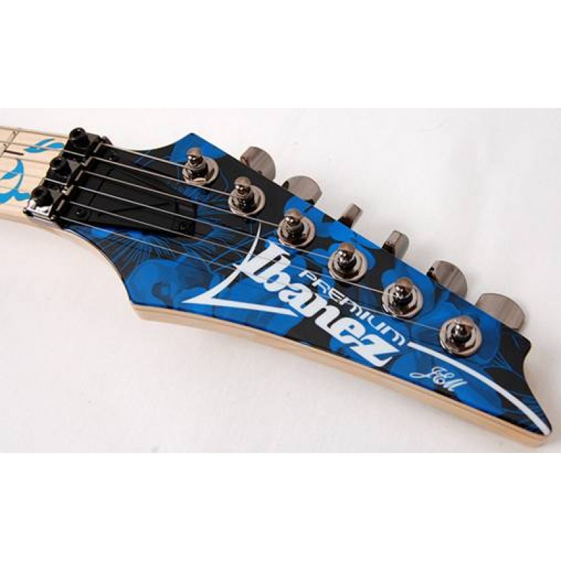 Ibanez Steve Vai Jem77p Bfp Premium Hsh Fr Mn - Blue Floral Pattern - Guitare Électrique Forme Str - Variation 4