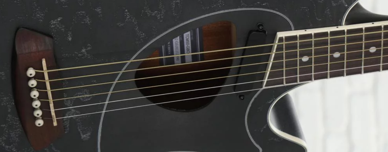 Ibanez Tcm50 Gbo Talman Cw Frene Sapele Pur - Galaxy Black - Guitare Electro Acoustique - Variation 2
