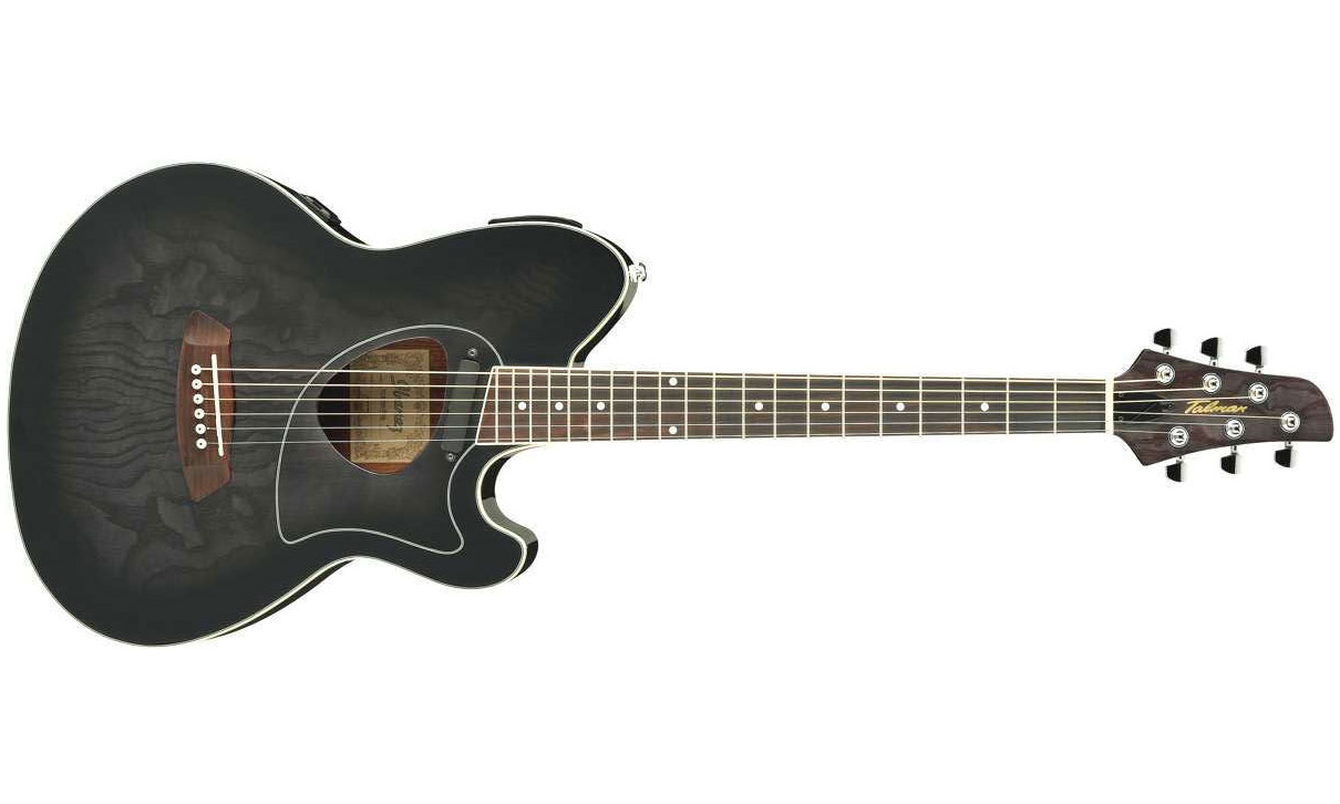 Ibanez Tcm50 Tks Talman Cw Frene Acajou - Transparent Black Sunburst - Guitare Acoustique - Variation 1
