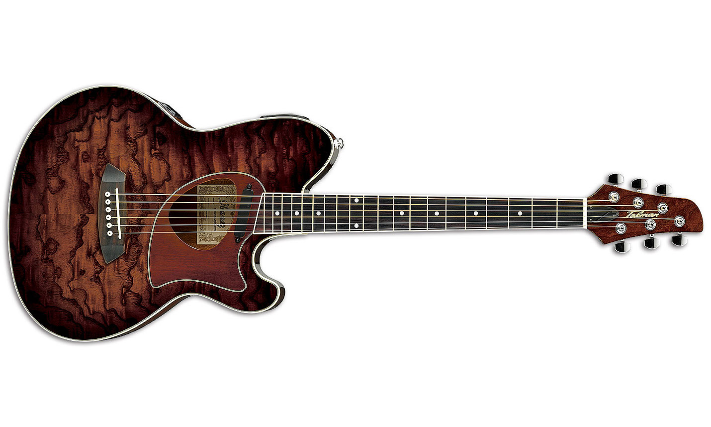 Ibanez Tcm50 Vbs Talman Cw Frene Sapele Pur - Vintage Brown Sunburst - Guitare Electro Acoustique - Variation 1