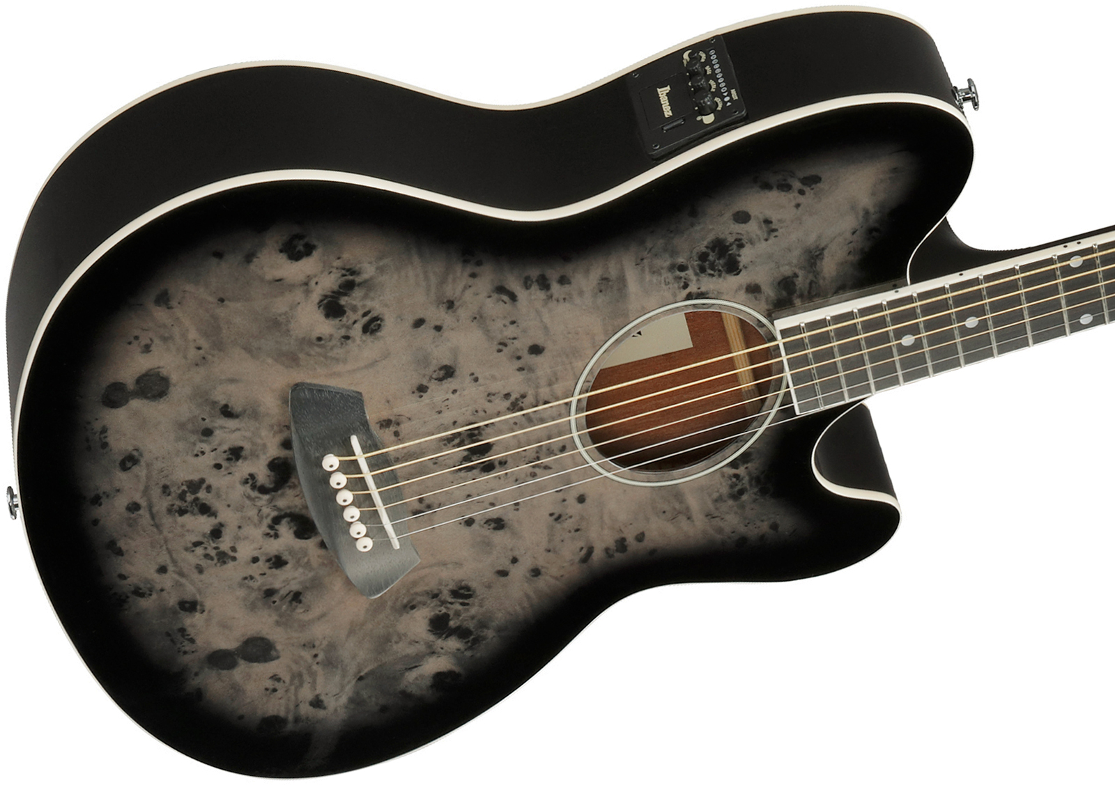 Ibanez Tcy10pa Bkb Talman Cw Tilleul Sapele Pur - Transparent Brown Black Burst - Guitare Folk - Variation 2