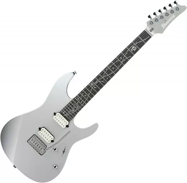 Guitare électrique solid body Ibanez Tim Henson TOD10 Premium - silver