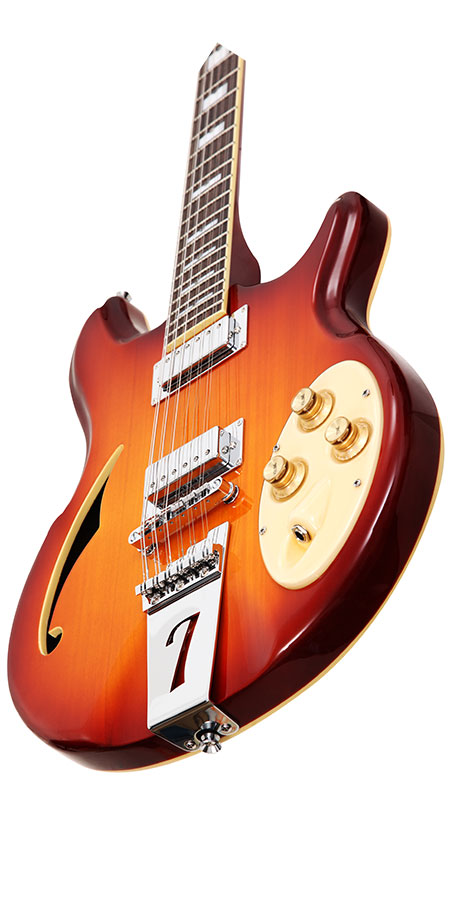 Italia Rimini 12 - Cherry Sunburst - Guitare Électrique 1/2 Caisse - Variation 2