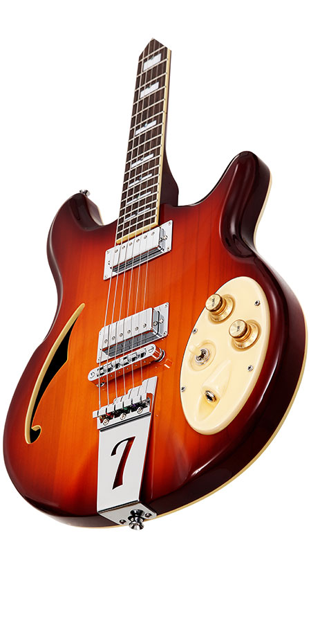 Italia Rimini 6 - Cherry Sunburst - Guitare Électrique Double Cut - Variation 1