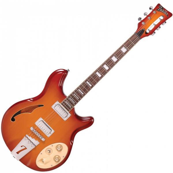 Italia Rimini 6 - honey sunburst Semi-hollow electric guitar