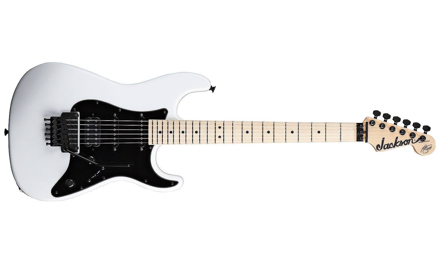 Jackson Adrian Smith San Dimas Sdx Signature Hss Fr Mn - Snow White - Guitare Électrique Forme Str - Variation 1