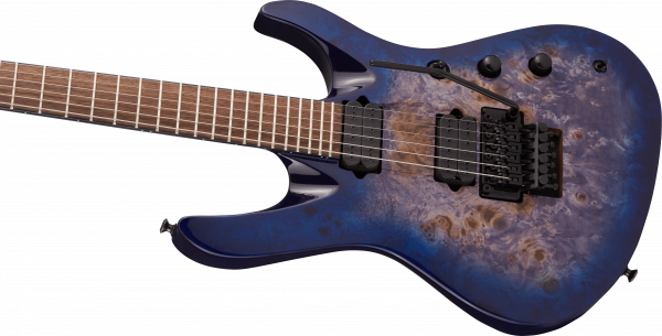Guitare électrique solid body Jackson Chris Broderick Soloist FR - trans blue poplar