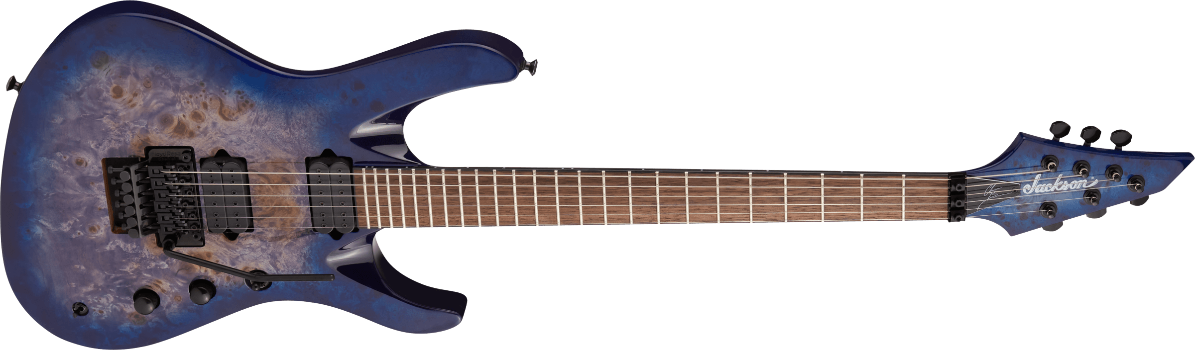 Jackson Chris Broderick Soloist 6 Pro 2h Dimarzio Fr Lau - Trans Blue Poplar - Guitare Électrique Forme Str - Variation 2