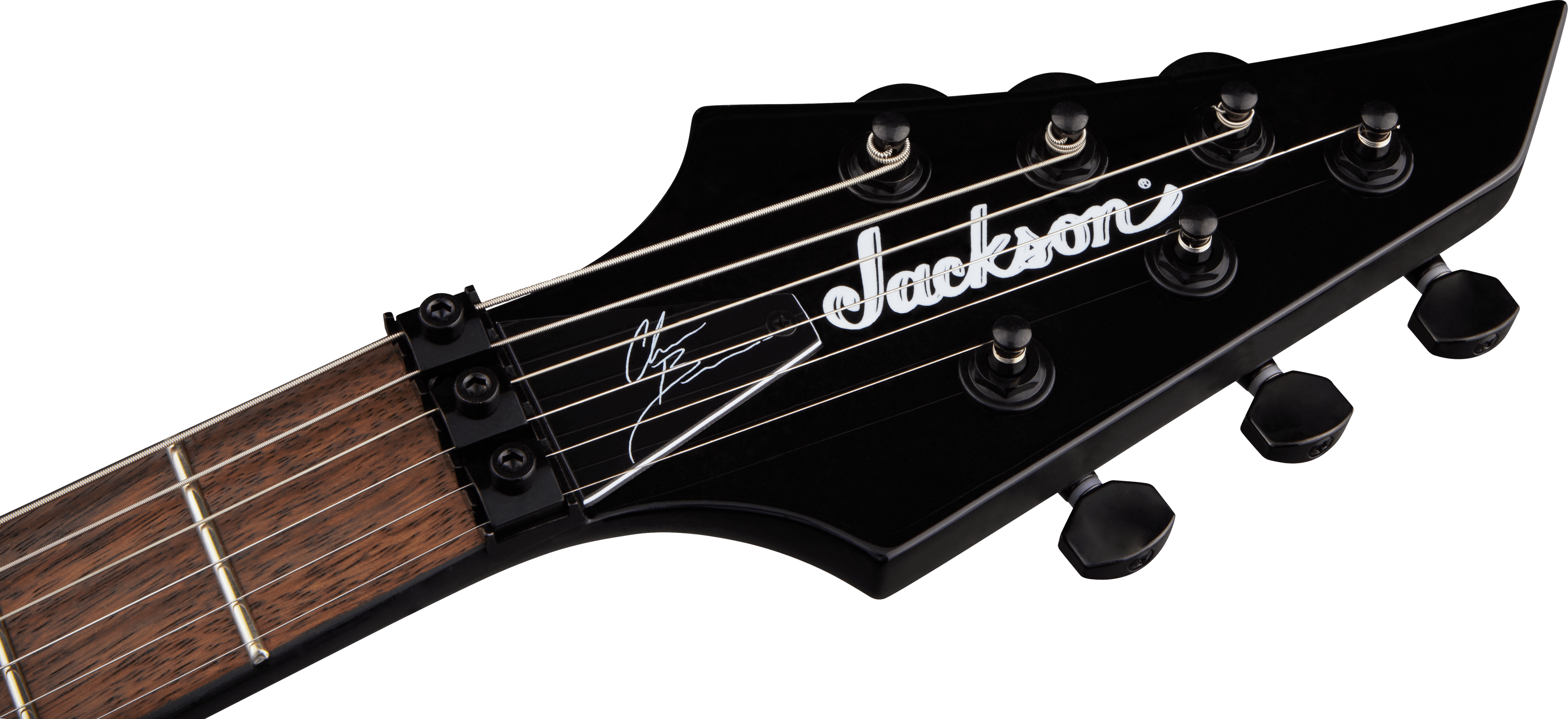 Jackson Chris Broderick Soloist 6 Pro Signature 2h Dimarzio Fr Lau - Gloss Black - Guitare Électrique Forme Str - Variation 4