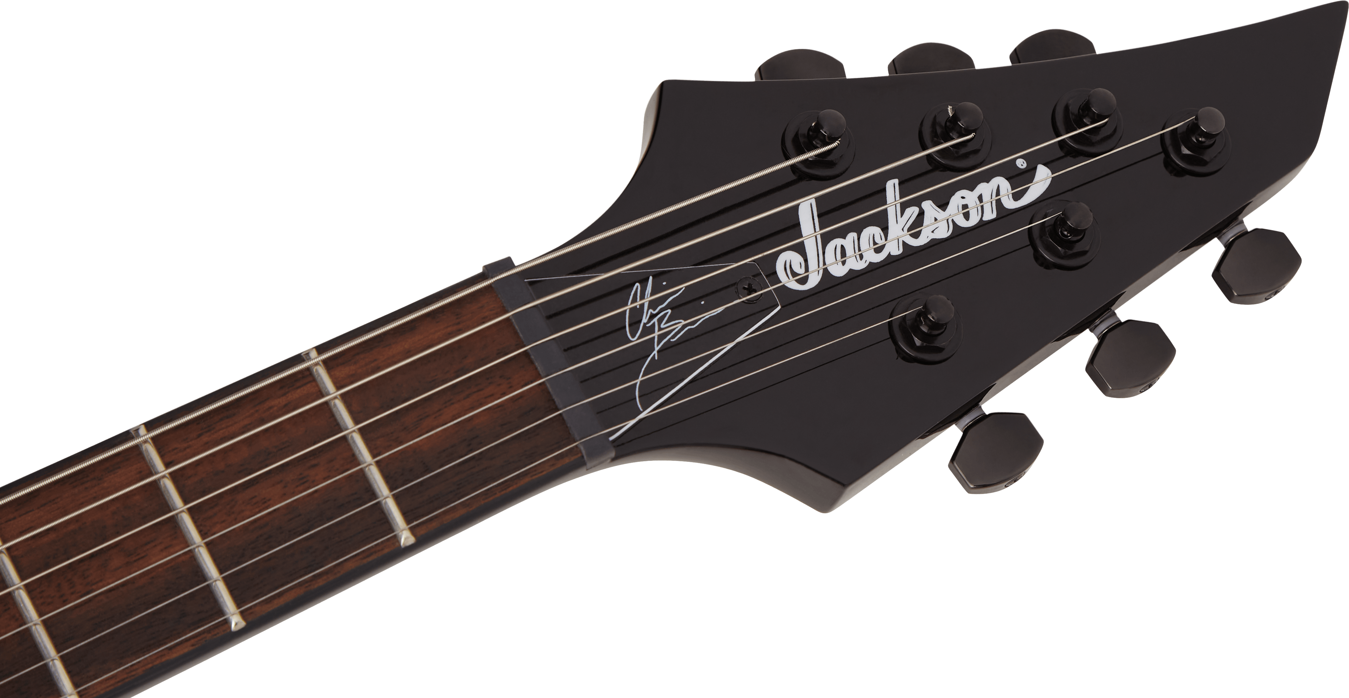 Jackson Chris Broderick Soloist 6 Pro Signature 2h Dimarzio Ht Lau - Gloss Black - Guitare Électrique Forme Str - Variation 4