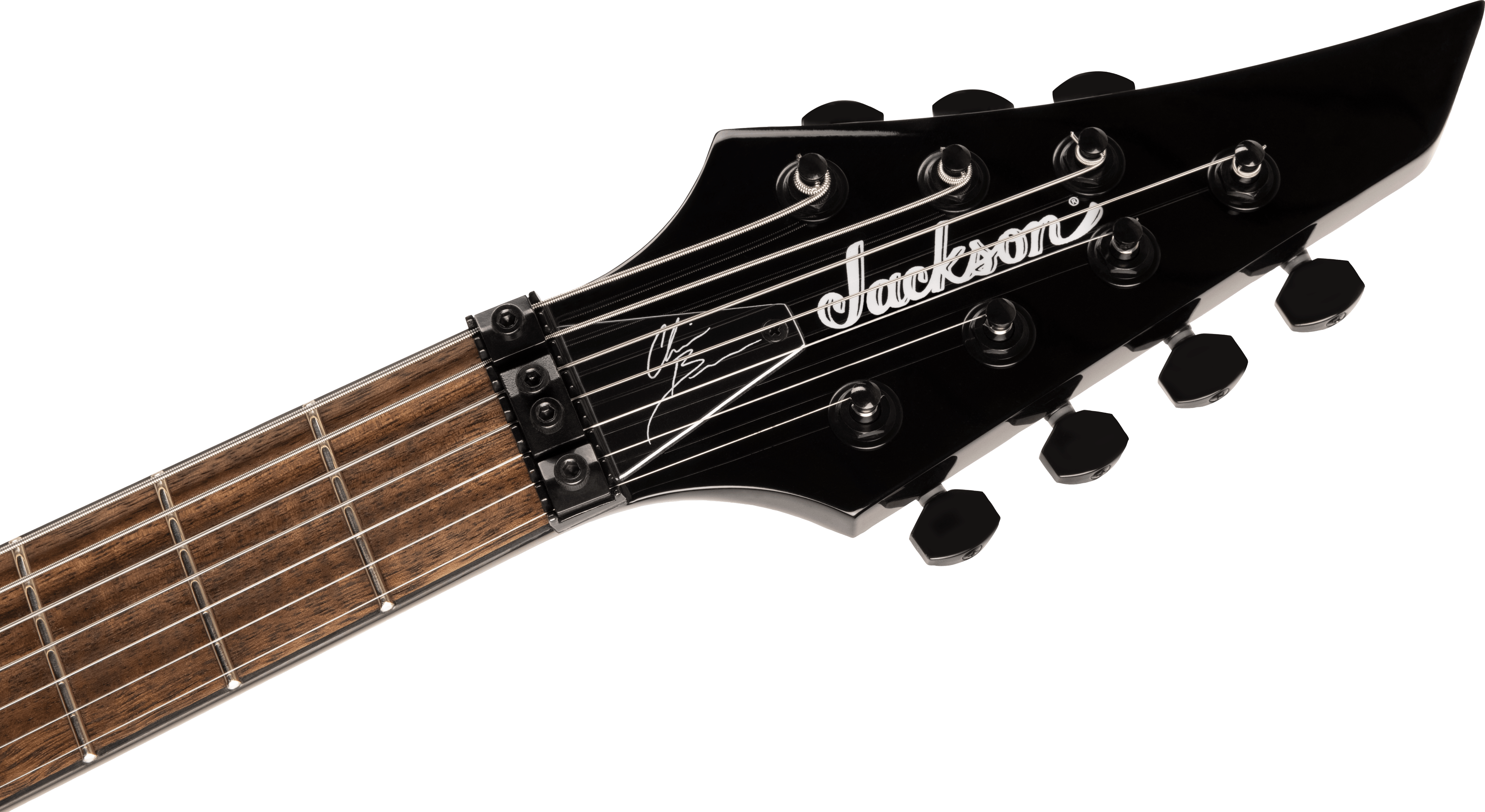 Jackson Chris Broderick Soloist 7 Pro Signature 2h Dimarzio Fr Lau - Gloss Black - Guitare Électrique 7 Cordes - Variation 4
