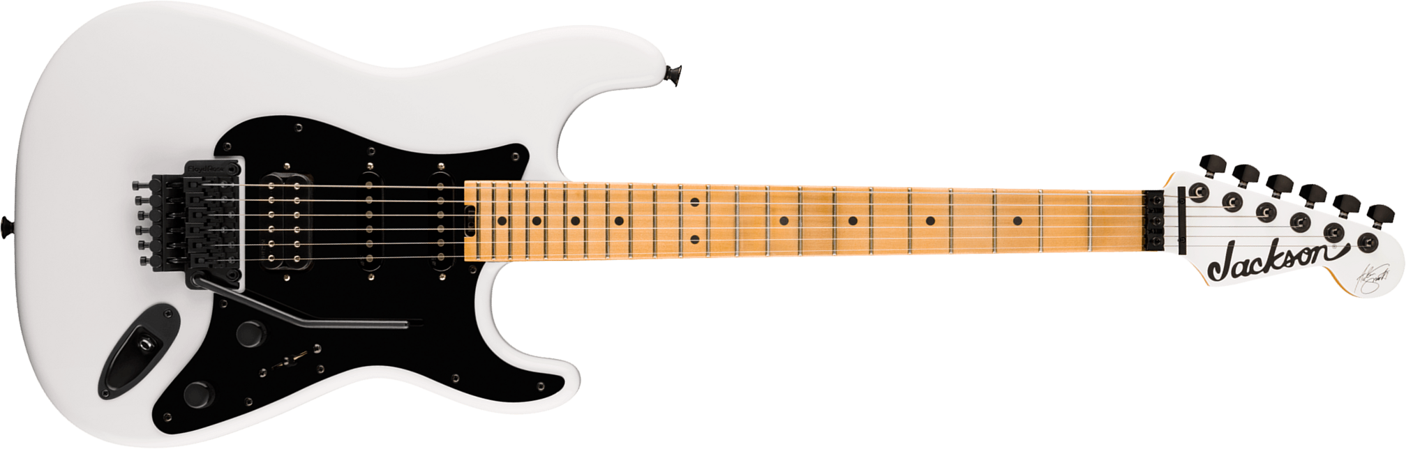 Jackson Adrian Smith Sc1 50th Ann. Mex Ltd Signature Hss Dimarzio Fr Mn - White - Guitare Électrique Forme Str - Main picture