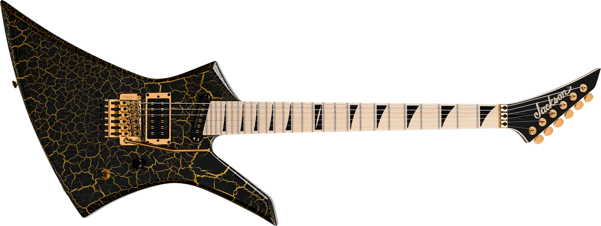 Jackson Brandon Ellis Kelly Ke27 Signature Pro Plus Hs Seymour Duncan Fr Mn - Gold Crackle - Guitare Électrique MÉtal - Main picture