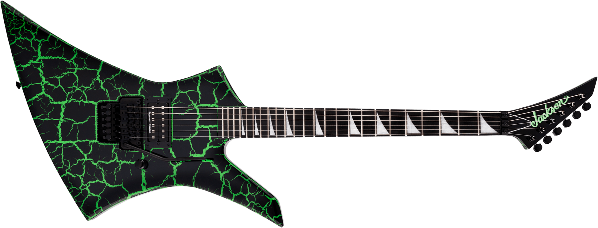 Jackson Brandon Ellis Kelly Pro Signature 1h Seymour Duncan Fr Eb - Green Crackle - Guitare Électrique MÉtal - Main picture
