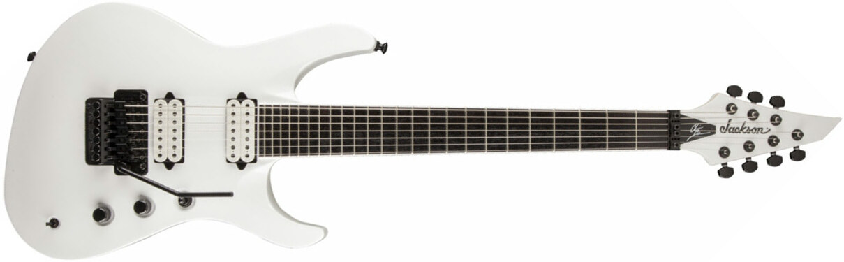 Jackson Chris Broderick Soloist 7 Pro Hh Dimarzio Fr Rw - Snow White - Guitare Électrique 7 Cordes - Main picture