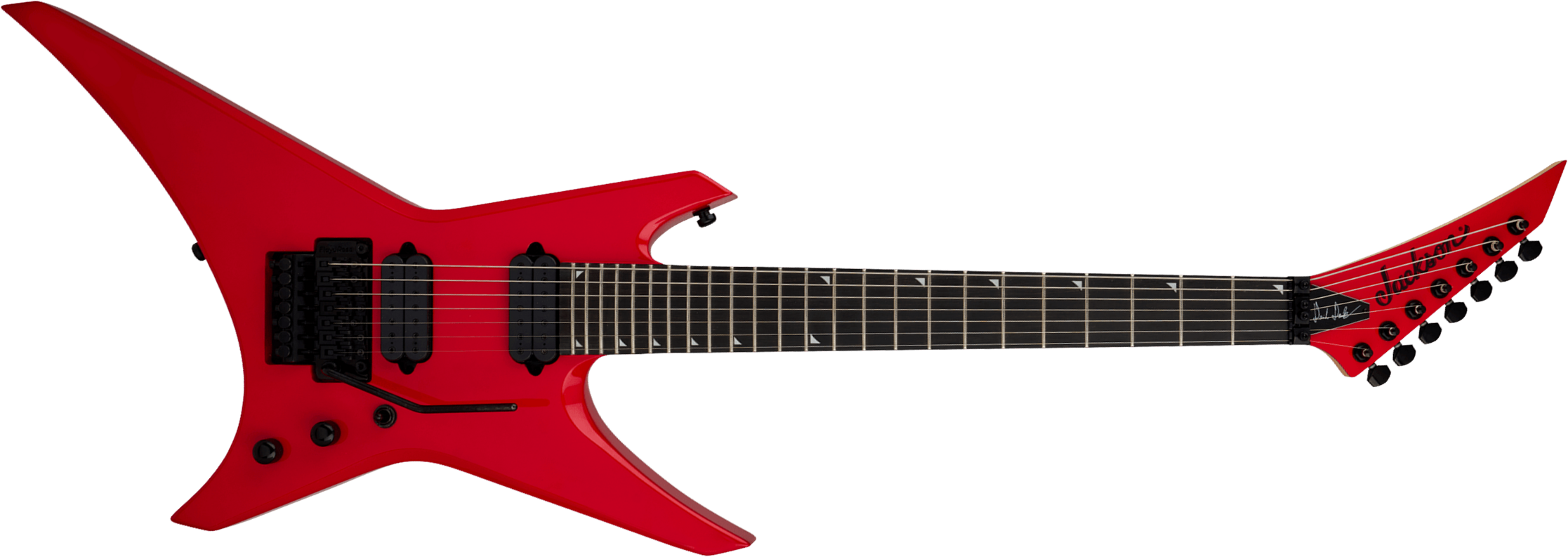 Jackson Dave Davidson Wr7 Pro Signature 7c Baryton 2h Dimarzio Fr Eb - Ferrari Red - Guitare Électrique Baryton - Main picture