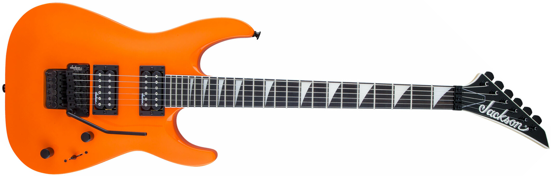 Jackson Dinky Archtop Js32 Dka 2h Fr Ama - Neon Orange - Guitare Électrique Double Cut - Main picture