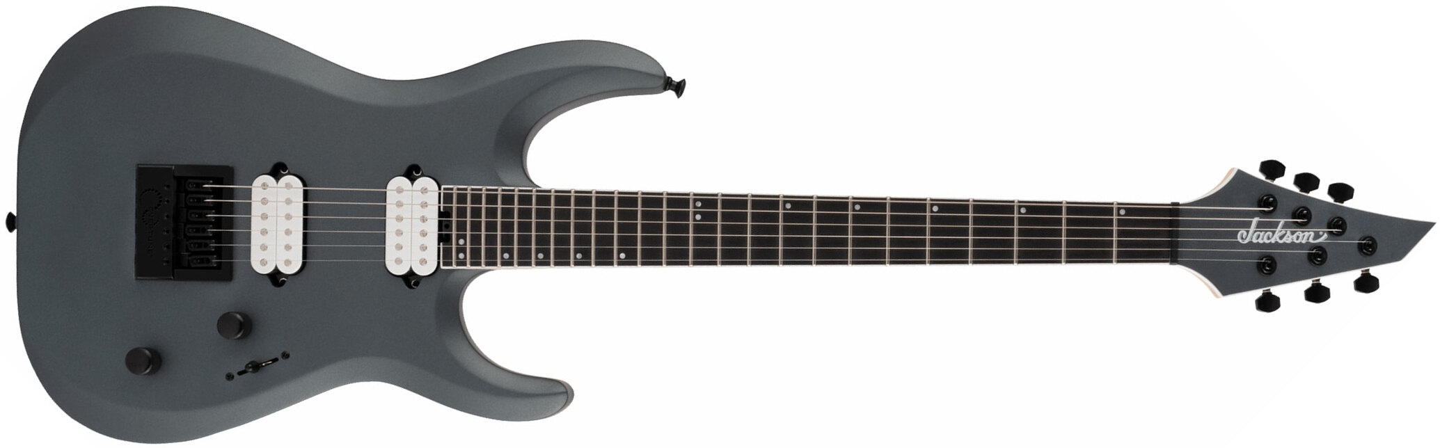 Jackson Dinky Dk Modern Evertune 6 Pro 2h Fishman Fluence Eb - Satin Graphite - Guitare Électrique Forme Str - Main picture