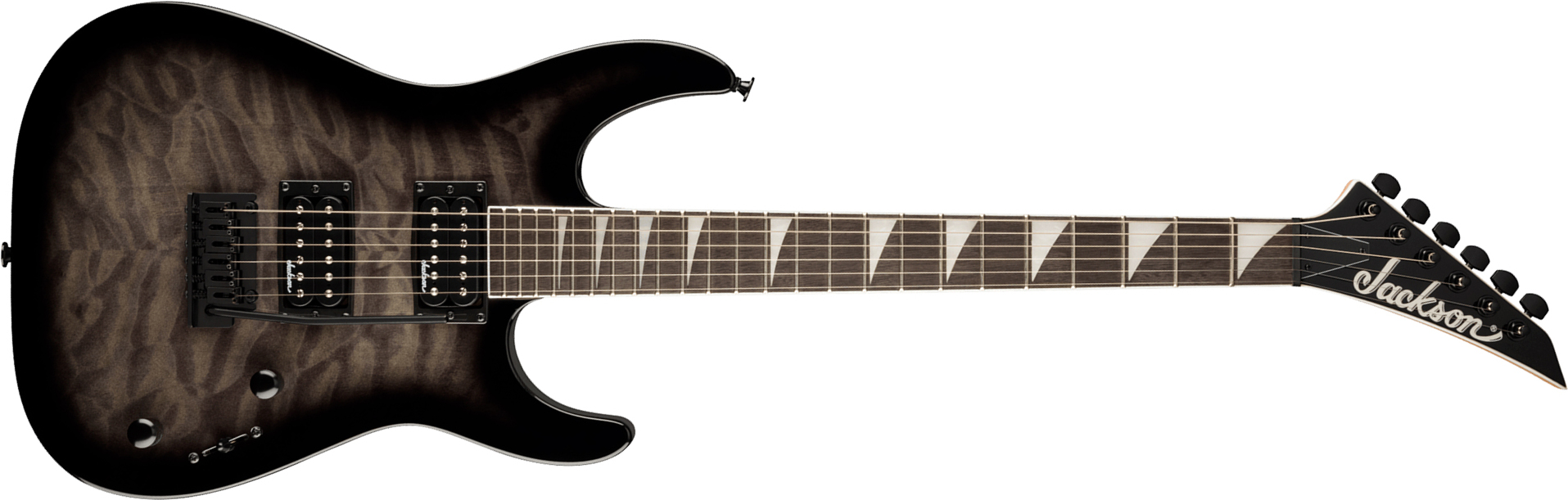 Jackson Dinky Js20 Dkq 2pt 2h Trem Ama - Transparent Black Burst - Guitare Électrique Forme Str - Main picture