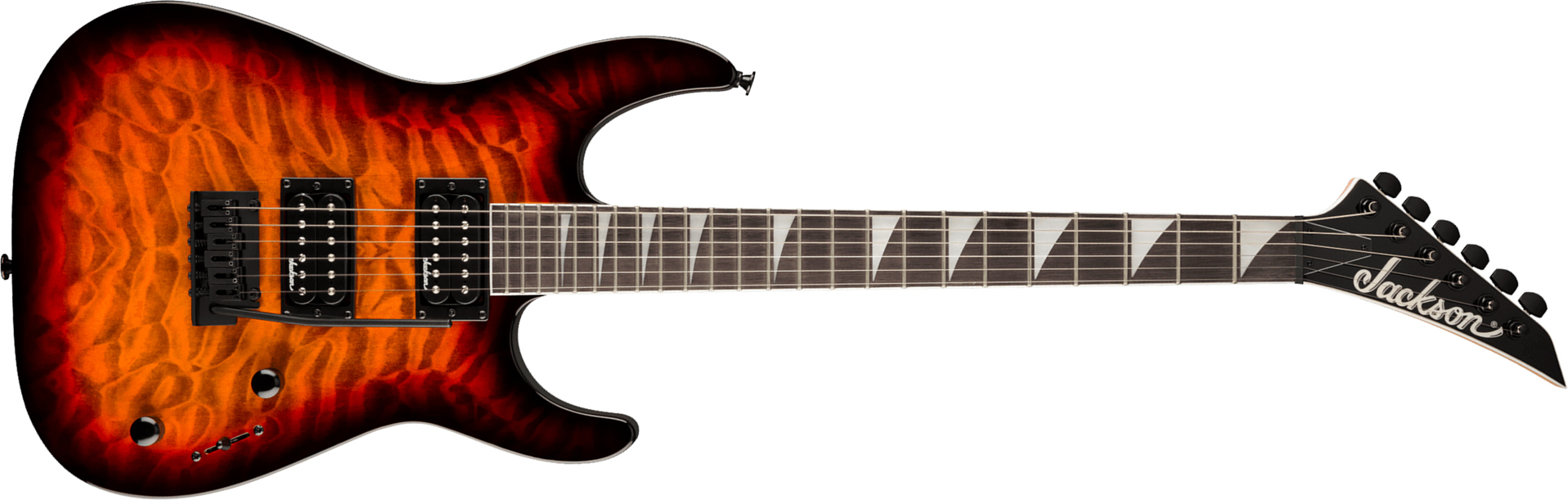 Jackson Dinky Js20 Dkq 2pt 2h Trem Ama - Transparent Tobacco Burst - Guitare Électrique Forme Str - Main picture