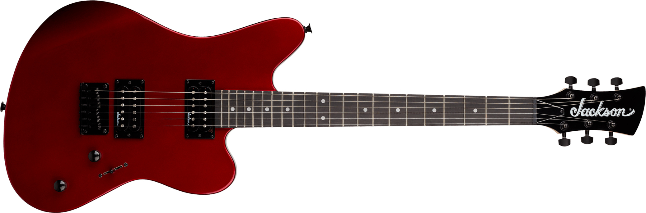 Jackson Js22 Surfcaster 2h Ht Ama - Metallic Red - Guitare Électrique RÉtro Rock - Main picture
