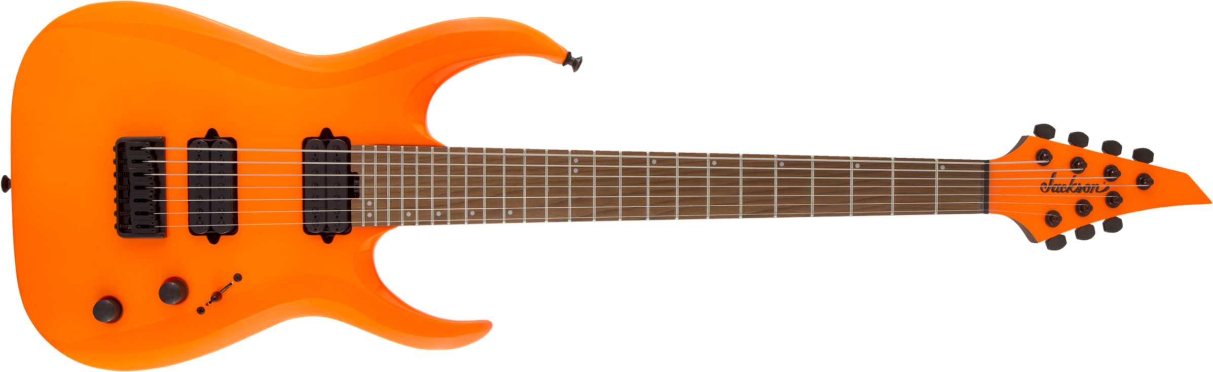 Jackson Misha Mansoor Juggernaut Ht7 Pro Signature 2h Ht Mn - Neon Orange - Guitare Électrique 7 Cordes - Main picture
