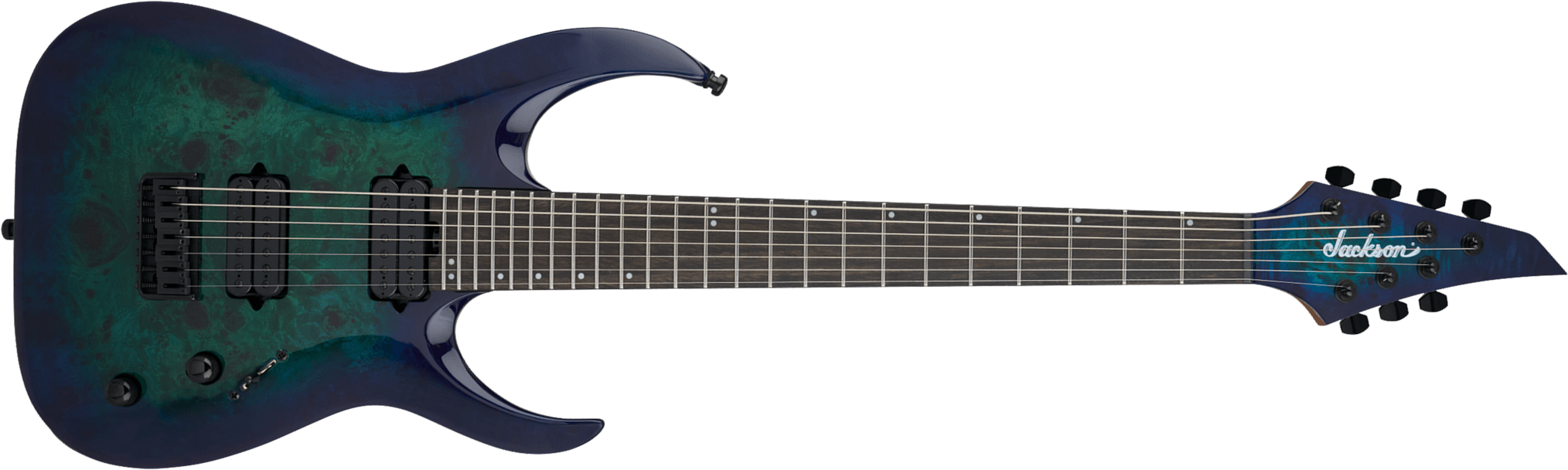 Jackson Misha Mansoor Juggernaut Ht7p Pro Signature 7c Baryton 2h Ht Eb - Chlorine Burst - Guitare Électrique Baryton - Main picture