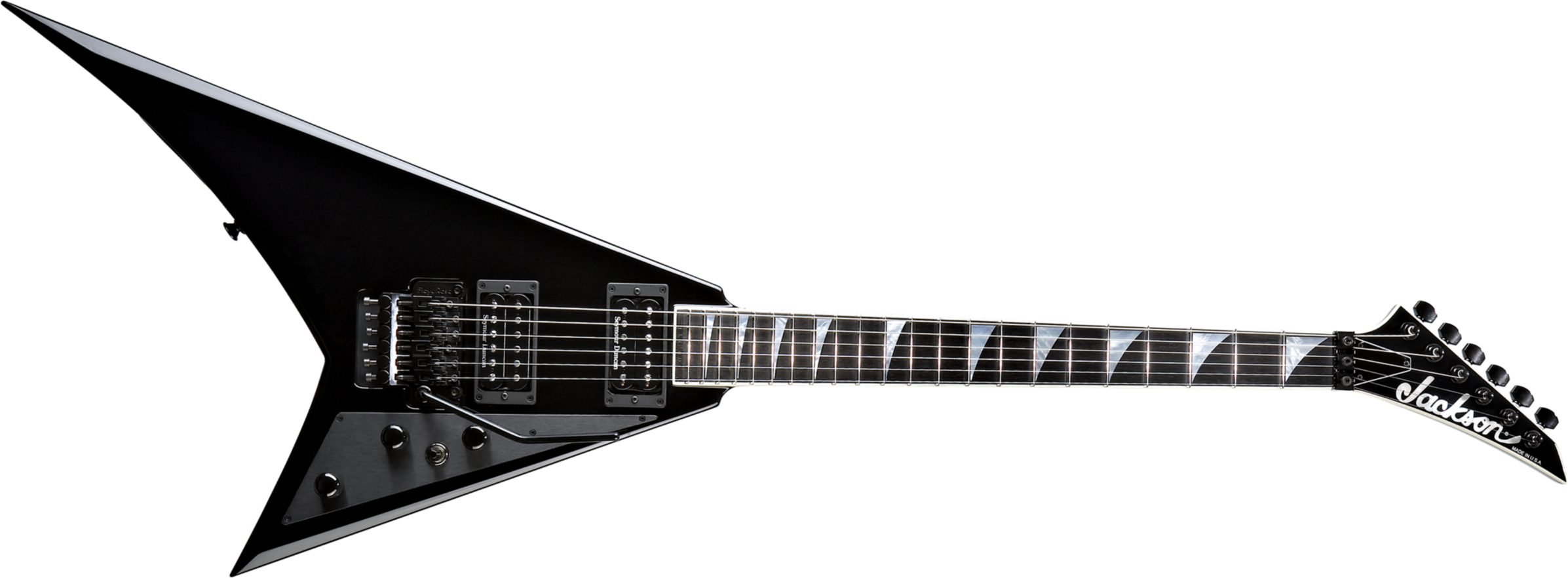 Jackson Randy Rhoads Rr1 Usa Select Seymour Duncan Floyd Rose - Gloss Black - Guitare Électrique MÉtal - Main picture