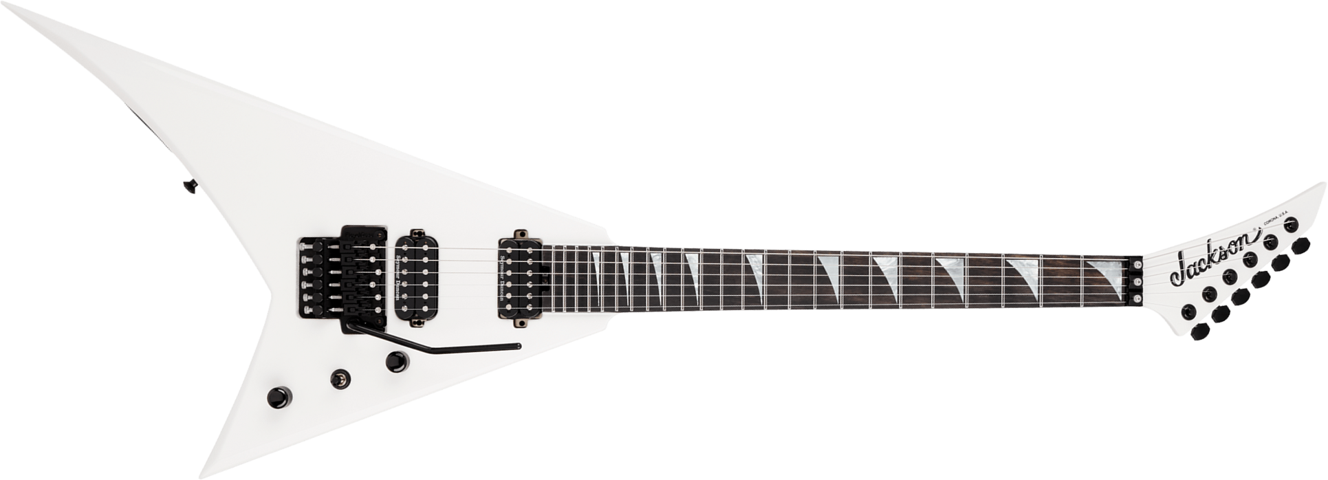 Jackson Rhoads Rr24 American 2h Seymour Duncan Fr Eb - Snow White - Guitare Électrique MÉtal - Main picture