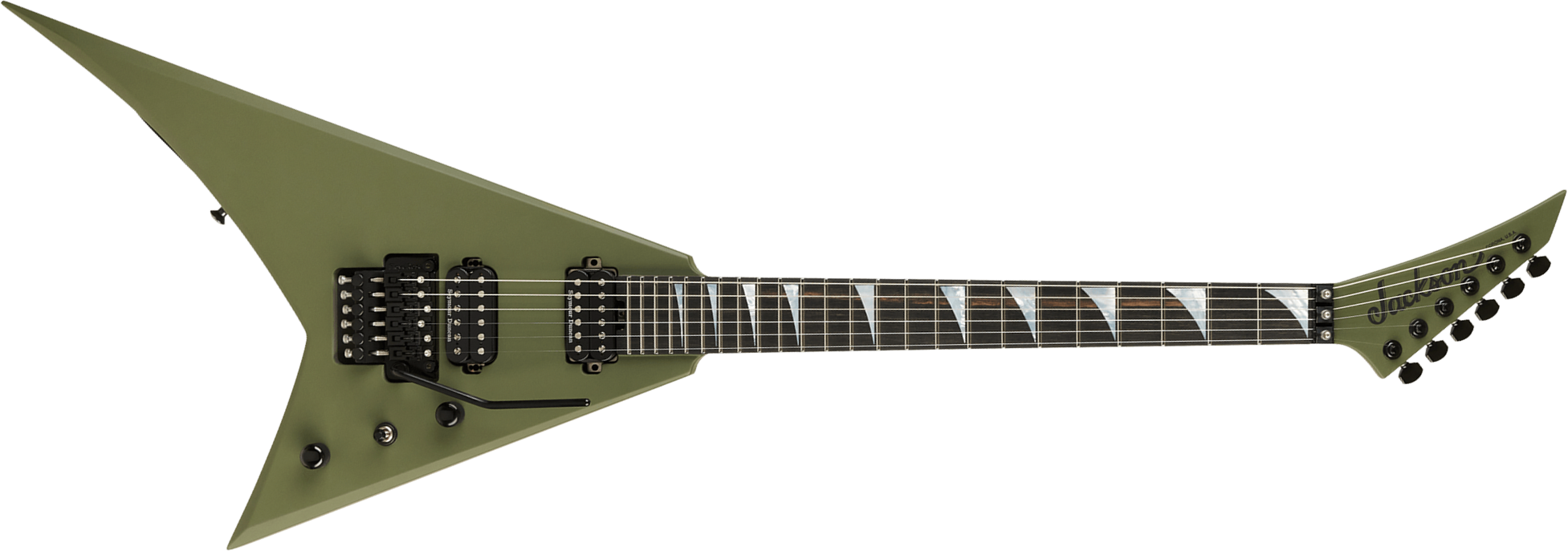 Jackson Rhoads Rr24 American 2h Seymour Duncan Fr Eb - Matte Army Drab - Guitare Électrique MÉtal - Main picture