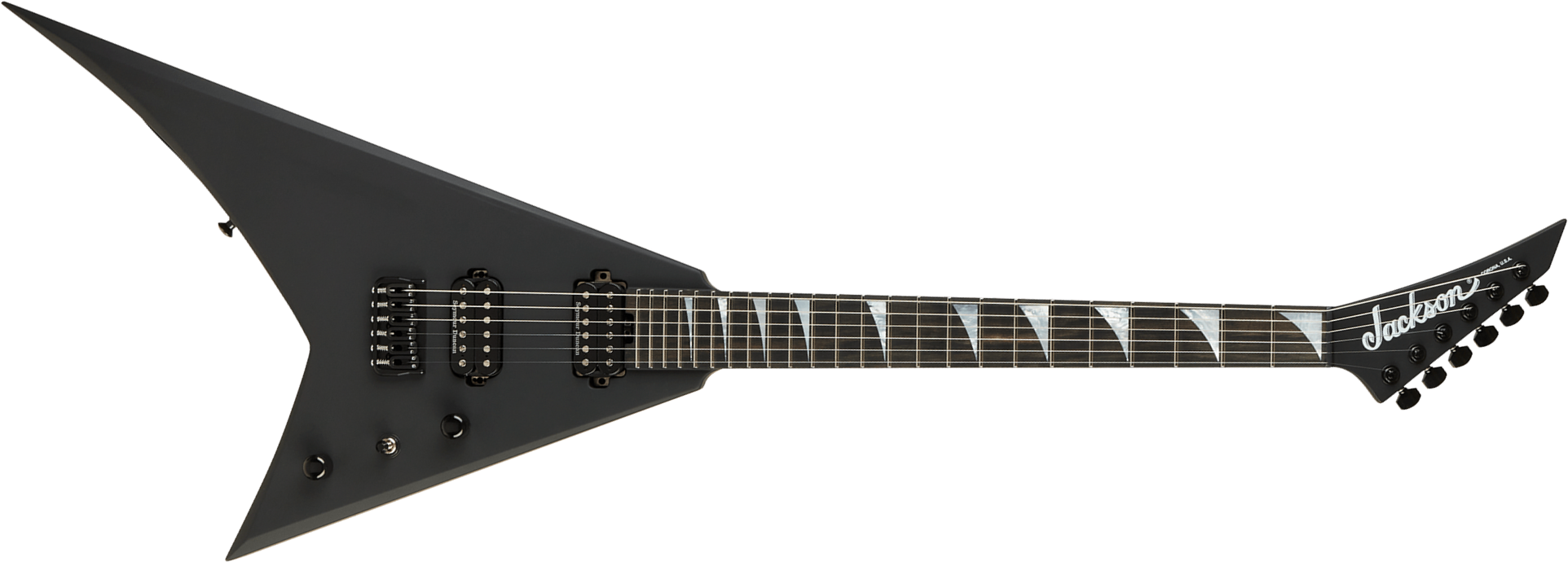 Jackson Rhoads Rr24 Rr24 Ht American 2h Seymour Duncan Ht Eb - Satin Black - Guitare Électrique MÉtal - Main picture