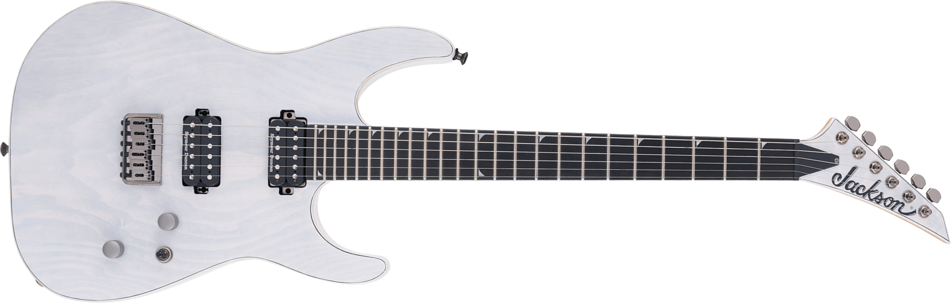 Jackson Soloist Sl2a Mah Ht Pro 2h Seymour Duncan Eb - Unicorn White - Guitare Électrique Forme Str - Main picture