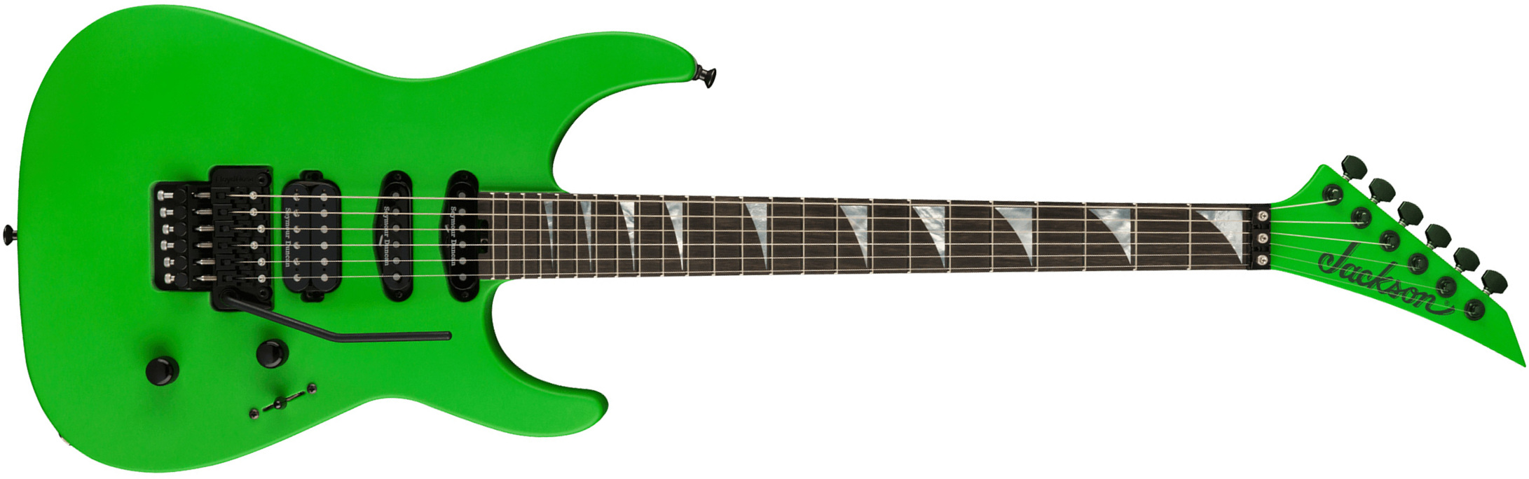 Jackson Soloist Sl3 American Series Usa Hss Seymour Duncan Fr Eb - Satin Slime Green - Guitare Électrique Forme Str - Main picture