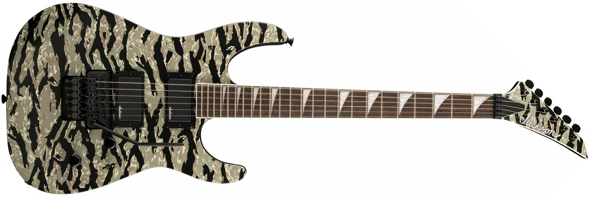 Jackson Soloist Slx Dx 2h Fr Lau - Tiger Jungle Camo - Guitare Électrique Forme Str - Main picture